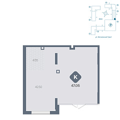 Помещение 47,05 м²