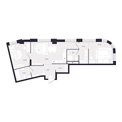 2-комнатная 65,24 м&sup2;