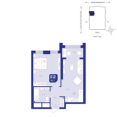 1-комнатная 38,7 м²