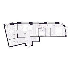 2-комнатная 65,17 м&sup2;
