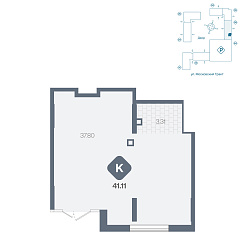 Помещение 41,11 м²