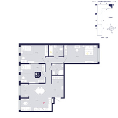 3-комнатная 96,3 м²