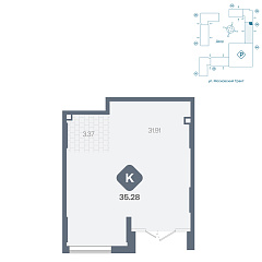 Помещение 35,28 м²