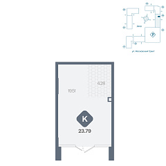Помещение 23,79 м&sup2;