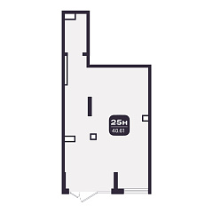 Помещение 40,62 м&sup2;