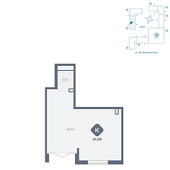 Помещение 41,49 м²