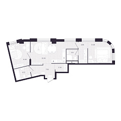 2-комнатная 65,16 м&sup2;