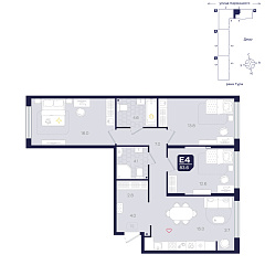 3-комнатная 83,6 м²