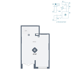 Помещение 47,67 м²