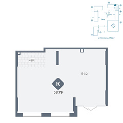 Помещение 58,79 м²