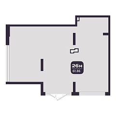 Помещение 61,86 м&sup2;