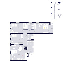 3-комнатная 89,6 м²