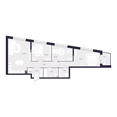 3-комнатная 85,71 м&sup2;