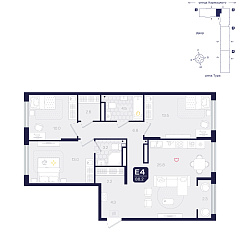 3-комнатная 88,2 м²