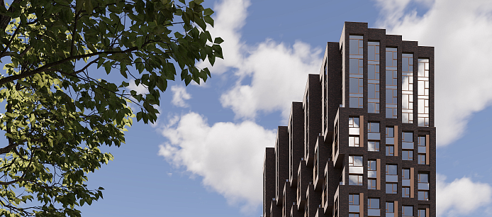 Средняя площадь квартир 62м²